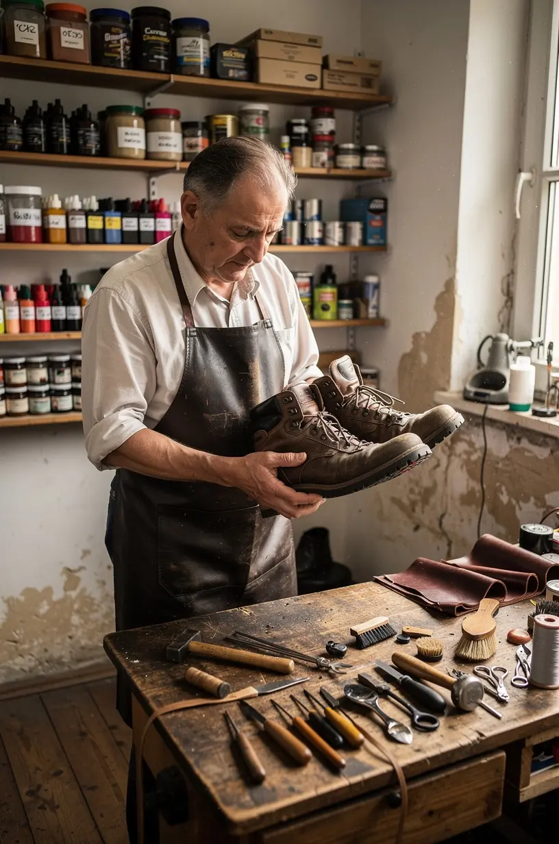 Different types of shoe soles for restoration and care